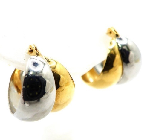 K18PT フープ ピアス 約2.2g 約11.1mm