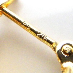 K18PT フープ ピアス 約2.2g 約11.1mmの画像