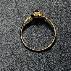 18金 天然ルビー＆ダイヤリング サイズ11号の画像