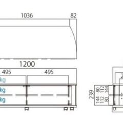 ローボードテレビ台  TIMEZ(~52v型対応) ハヤミ工産　Amazonで17499円の画像