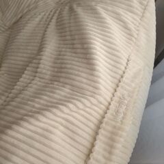 LOOSY1人掛けソファ（カバー:コーデュロイのアイボリー）の画像