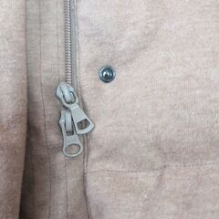 【ユニクロ / M】ベージュ フード付きストレッチウールダウンコートの画像