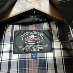 クシタニ　アンフィニッシュドジャケットII　ブラックＭ　革ジャン　クリーニング済の画像