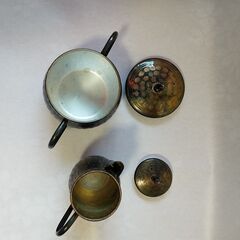 レトロなティーポット　3点セットの画像