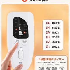 【新品】電気足温器 フットウォーマー 足元ヒーター 丸洗い可 省エネ 40cm*40cmの画像