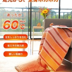 【新品】電気足温器 フットウォーマー 足元ヒーター 丸洗い可 省エネ 40cm*40cmの画像