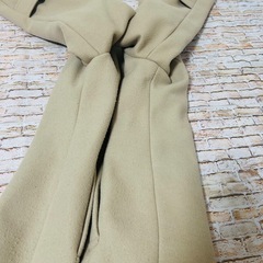 【musemuse】ブローチ付ノーカラー　ロングコート　Fサイズの画像