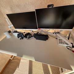 【中古美品】【値下げ中】サンワダイレクト　シンプルワークデスク　幅140cmの画像