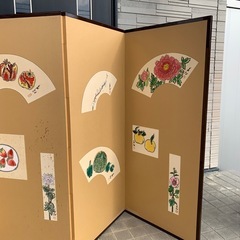 無料〜　衝立　屏風　ジャンク　壊れてます　シミあり　趣味　絵画　発表会　　　の画像