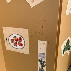 無料〜　衝立　屏風　ジャンク　壊れてます　シミあり　趣味　絵画　発表会　　　の画像