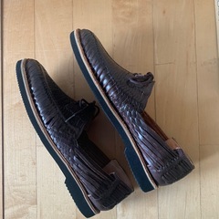 メキシコ製本革濃茶シューズ
の画像
