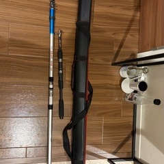 釣竿ロッドとロッドケースの画像