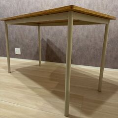 無印良品 廃盤 システムデスク 120×60 オーク材＋アイアン脚／MUJIの画像