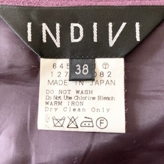 ☆INDIVI  インディヴィ　サイズ38  M相当　日本製　秋冬向き☆の画像