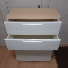 (家具)タンス　ウッドトップチェスト 5段の画像