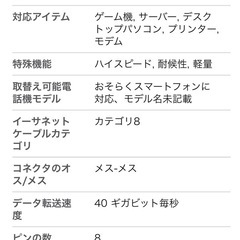 LANケーブル 5m CAT8 40Gbpsの画像