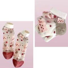 夏用ショート/シースルーソックス2点セット（新品）の画像
