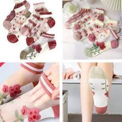 夏用ショート/シースルーソックス2点セット（新品）の画像