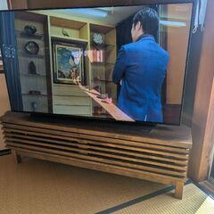 【コーナー用テレビ台】木目調・ガラス扉✨の画像