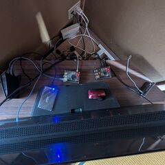 【コーナー用テレビ台】木目調・ガラス扉✨の画像