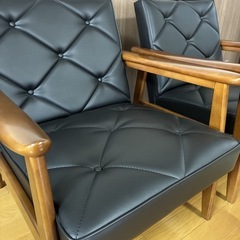 配送無料　 【Karimoku / カリモク】1人掛けソファ 2脚セットの画像