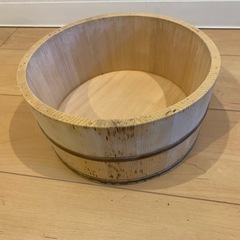 湯桶 天然木 湯おけ 桶 風呂桶 木桶 昭和レトロ 古道具の画像