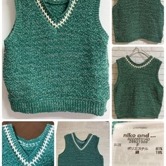 niko and... 洗えるペーパー風ステッチベストの画像