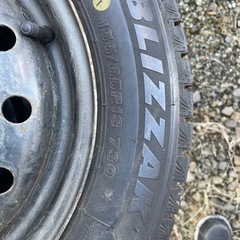 155/65r13鉄チンホイール付きvrx3、4本セット
の画像