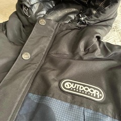 OUTDOOR PRODUCTS 迷彩柄 中綿ジャケット LL 黒の画像
