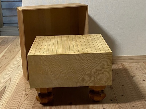 【高級】新榧 6寸 厚盤 囲碁盤＋那智黒・蛤石＋カリン碁器 セット