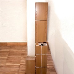 大型 木製本棚 シェルフ180cm 12個収納(現地引き取り限定）の画像