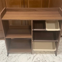 ⭐️中古　おもちゃ収納　ブラウン　さしあげますの画像