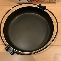 すき焼き鍋 28cm ガラス蓋付 DW-5107 ふっ素樹脂加工の画像