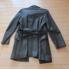 ★★ メイクレット 羊皮コート ラムレザーコート トレンチコート ベルトの画像