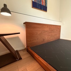 マスターウォール　UNISON BED ユニゾンベッド　ダブルサイズ　ウォールナットオイル仕上げの画像