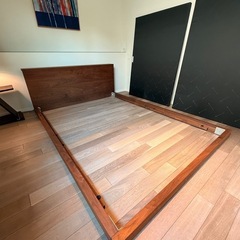 マスターウォール　UNISON BED ユニゾンベッド　ダブルサイズ　ウォールナットオイル仕上げの画像