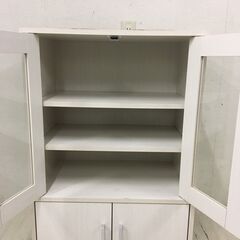  25166  コンパクト食器棚　幅60cm　キャビネット　カップボード IRIS OHYAMA   ◆大阪市内・東大阪市他 6,000円以上ご購入で無料配達いたします！◆ ※高槻・枚方方面◆西宮・尼崎方面◆生駒方面　それぞれ条件付き無料配送あり！            の画像