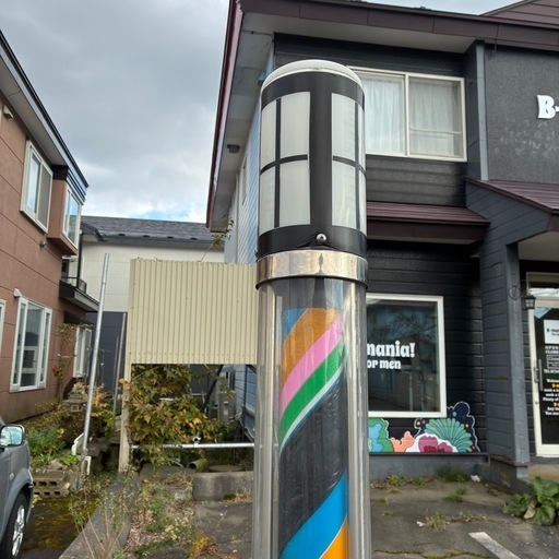 メタル製サインポール ストライプ　バーバーポール　床屋　理容　美容　おしゃれ