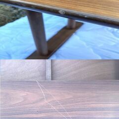  ◆ダイニングセット◆ ダイニングテーブル 1400㎜ 回転椅子2脚 ベンチ ブラウンの画像