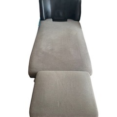 ニトリ　布張りカウチソファ　スツール付き　グレー　引き取り限定の画像