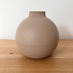 ティッシュケース　丸型　おしゃれ　ペーパーポット　ベージュの画像