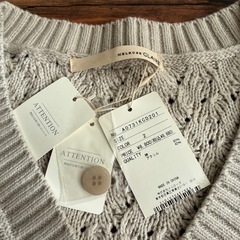 新品　MELROSE CLAIRE ベージュ　ニット　カーディガン フリーサイズの画像