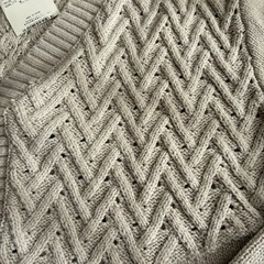 新品　MELROSE CLAIRE ベージュ　ニット　カーディガン フリーサイズの画像