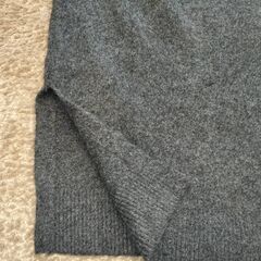 ★ UNIQLO ユニクロ スフレヤーンタートルネックワンピース（長袖） Lサイズ ダークグレー/DARK GRAYの画像