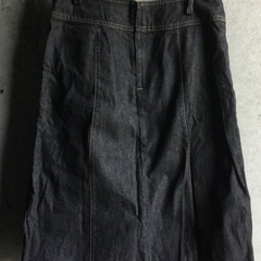 ブラックデニム スカート（Ｌ）の画像
