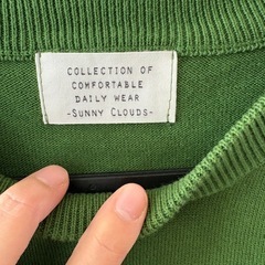 Sunny clouds グリーン ニット 長袖 セーターの画像