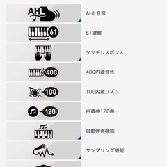 電子ピアノ　スタンド付きの画像