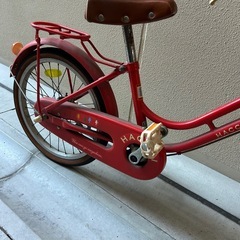 子ども自転車　18インチ　ブリヂストン　ハッチ　赤　の画像