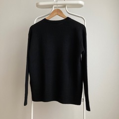 一回着用　マックスマーラ　ストーン　ビーズ　ブラック　ニット　セーター　S 黒の画像