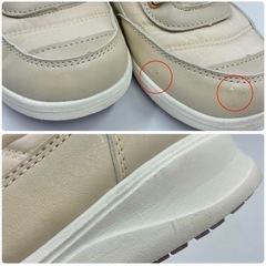 ALGY 厚底 キルティング ブーツ キッズブーツ ベージュ 22cmの画像